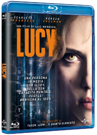 Locandina italiana DVD e BLU RAY Lucy 